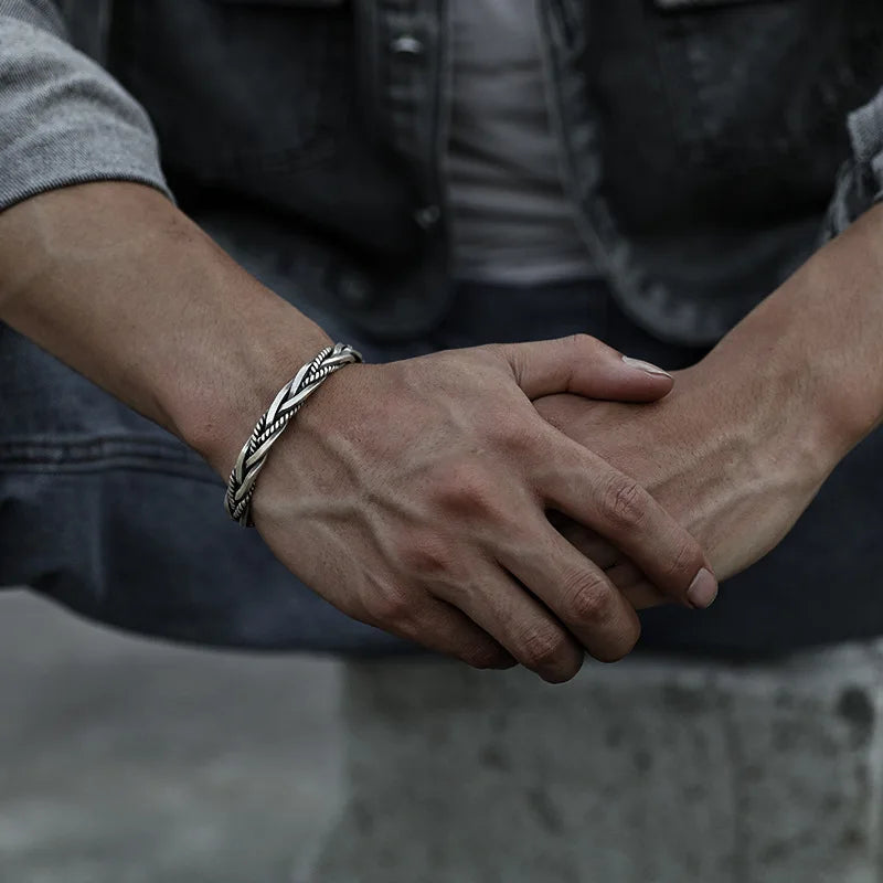 Silver Twisted Bracelet