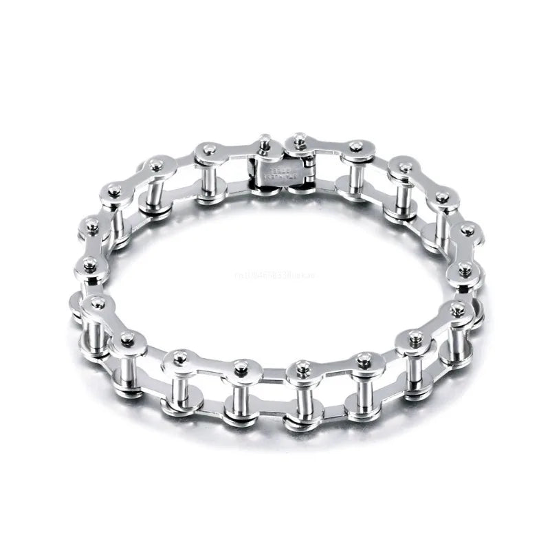 Stainless Steel Biker Chain Bracelet