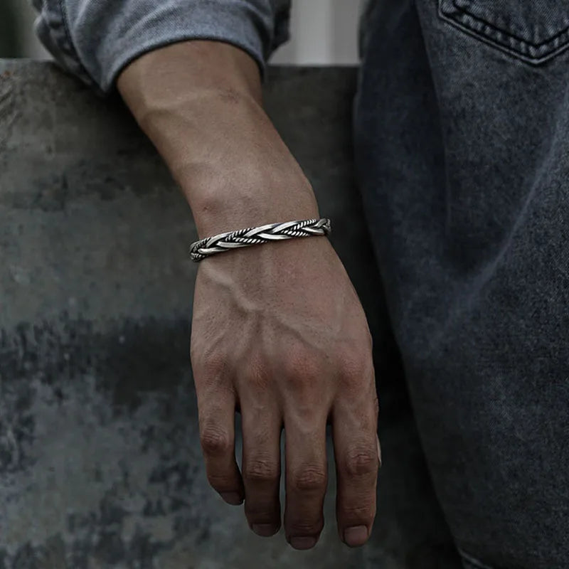 Silver Twisted Bracelet